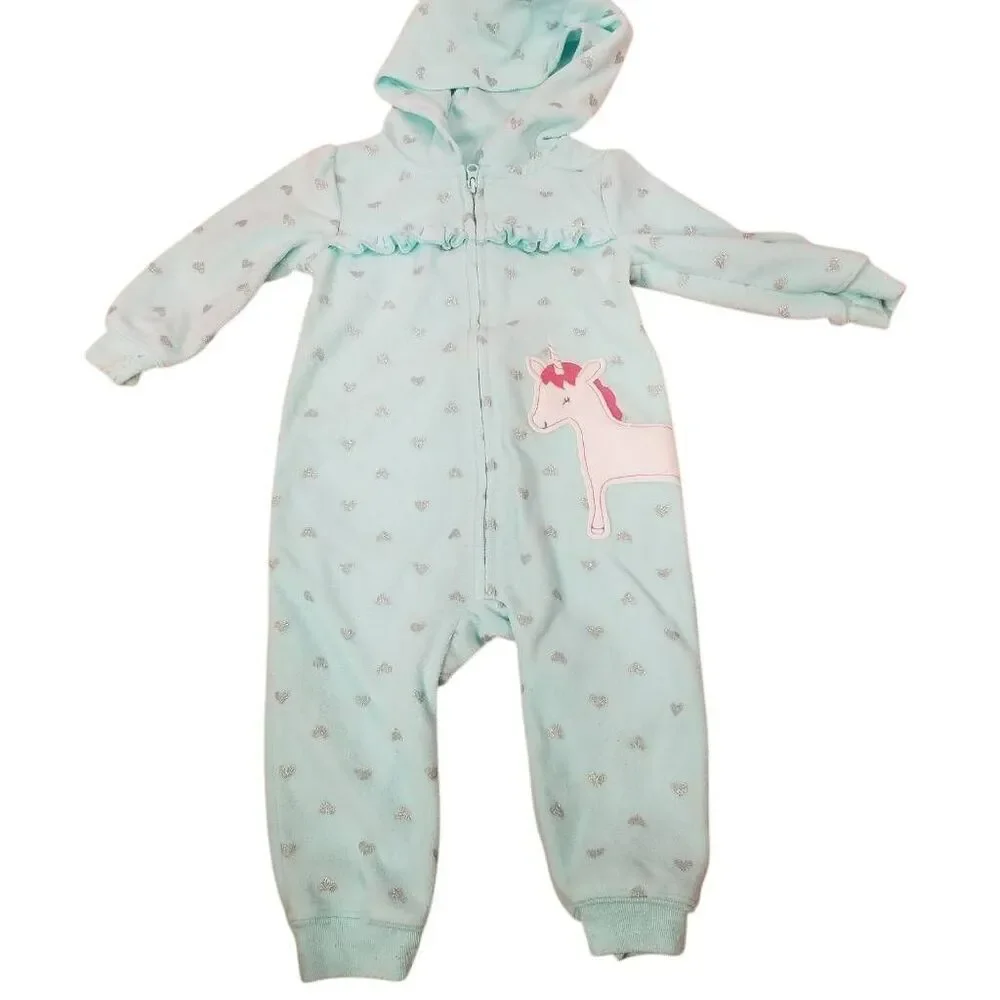Carters unicorn footed onsie 12 months